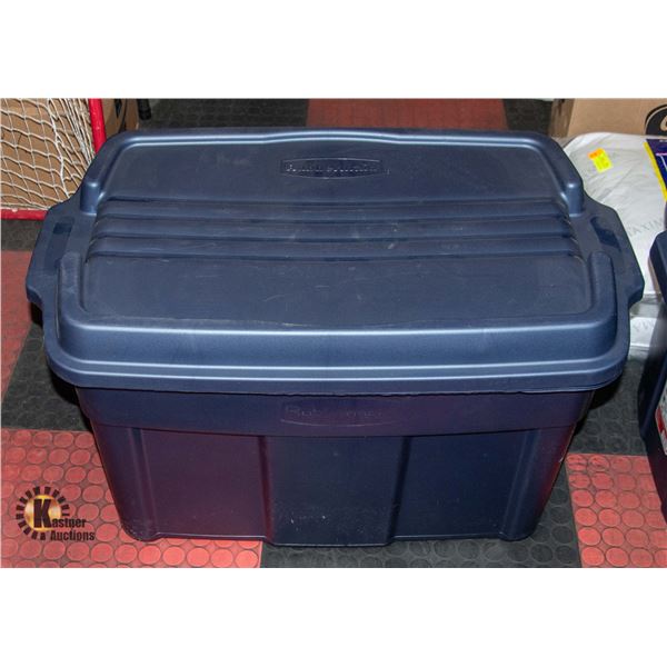 NEW HITOP RUBBERMAID ROUGHNECK 140 LITRE TOTE W/