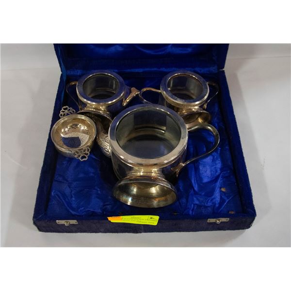 BAILIFF SEIZED: SILVER PLATED TEA POT, CREAM