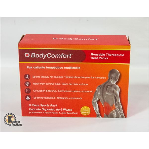 NEW BODY COMFORT REUSABLE HEAT PACKS - 6PCS SPORTS