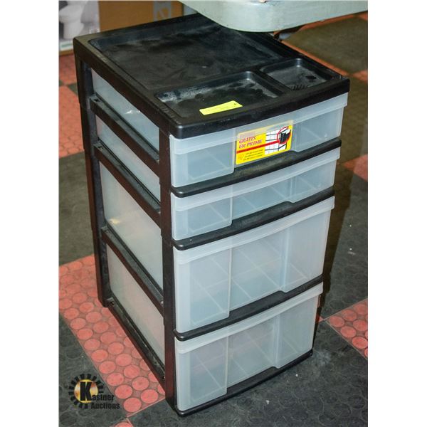 BAILIFF SEIZURE- 4 DRAWER PLASTIC ORGANIZER
