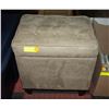 Image 1 : BAILIFF SEIZED: FABRIC FOOT STOOL STORAGE OTTOMAN