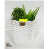 Image 1 : ESTATE UGG BASKET & FAUX PLANTS TOGETHER-ESTATE