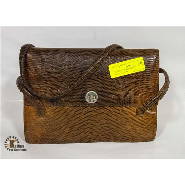 VINTAGE SNAKE SKIN PURSE-ESTATE