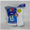 Image 1 : WHITE CREW SOCKS 6-12 SIZE 6-PACK FRUIT OF LOOM