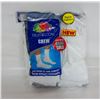 Image 1 : WHITE CREW SOCKS 12-16 SIZE 6-PACK FRUIT OF LOOM