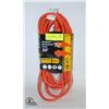 Image 1 : NEW POWER EXTENSION CORD O/D 16/3 25' ORANGE