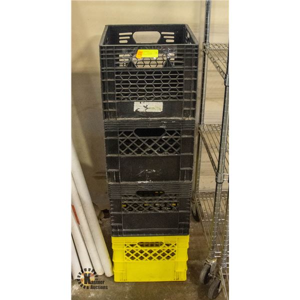 LOT OF MILK CRATES