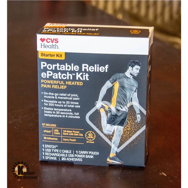 BRAND NEW CVS HEALTH PORTABLE RELIEF EPATCH KIT