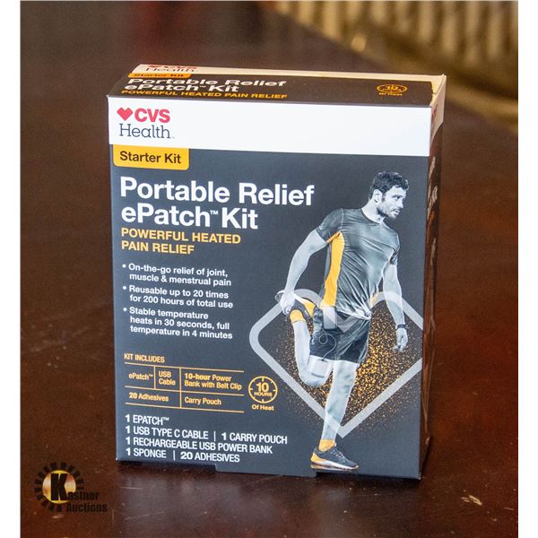 BRAND NEW CVS HEALTH PORTABLE RELIEF EPATCH KIT