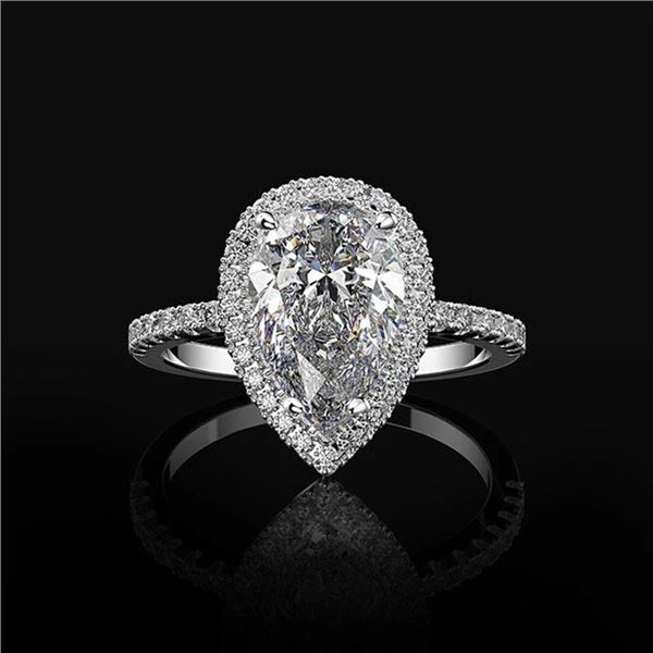 NEW SIZE 8 LADIES TEAR DROP STYLE RING