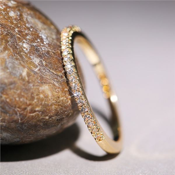 NEW SIZE 7 LADIES MICRO INLAID STYLE RING