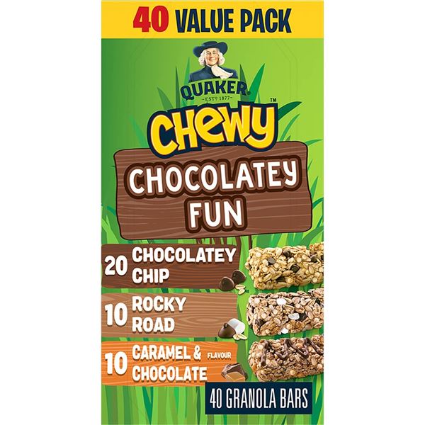 NEW QUAKER CHEWY CHOCOLATEY FUN VARIETY PACK
