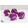Image 1 : NEW PAIR OF 10LB NEOPRENE DUMBBELLS
