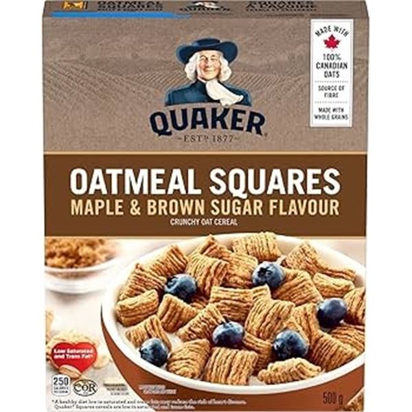 5 NEW BOXES OF QUAKER OATMEAL SQUARES MAPLE BROWN
