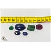 Image 1 : 78.3 CT GENUINE RUBY, EMERALD, SAPPHIRE, LAPIS