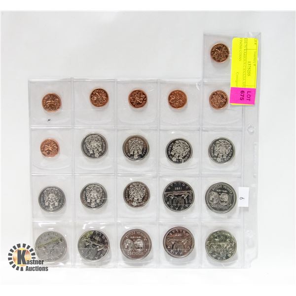 $10.75 VARIOUS CANADA SPECIMEN FINISH COINS
