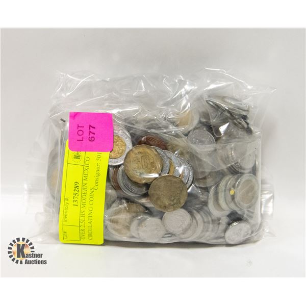 OVER 2.5LBS MODERN MEXICO CIRCULATING COINS