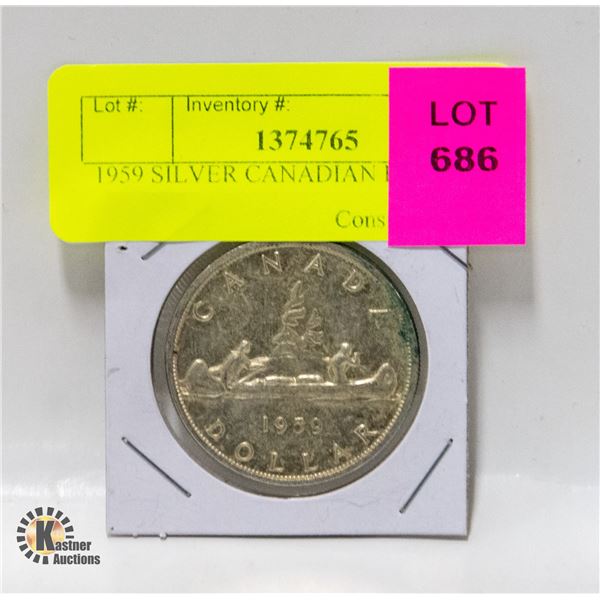1959 SILVER CANADIAN DOLLAR