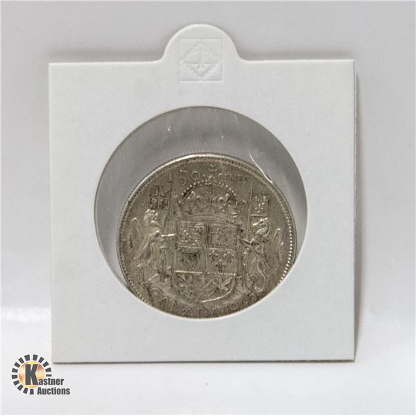 1945 SILVER CANADA 50 CENTS COIN