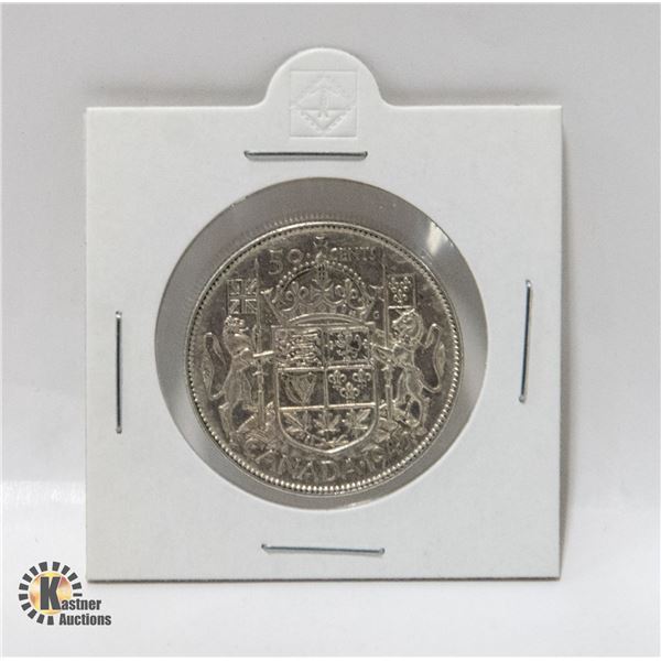 1945 SILVER CANADA 50 CENTS COIN