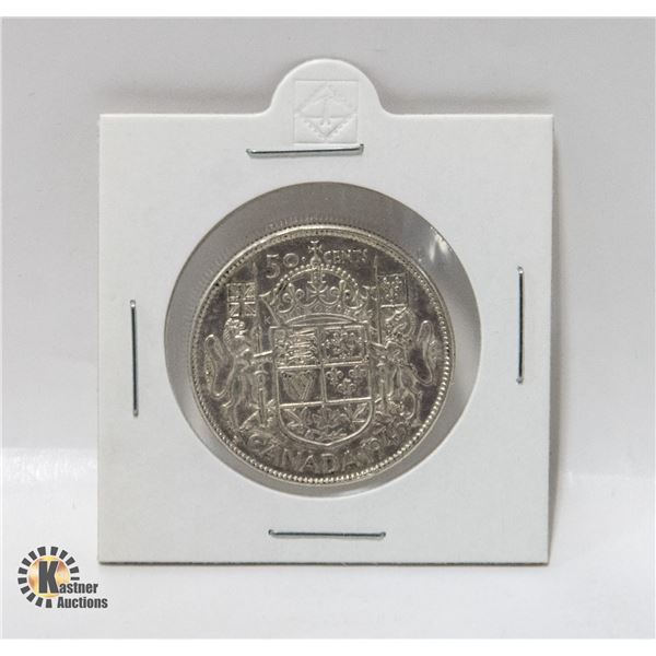 1945 SILVER CANADA 50 CENTS COIN