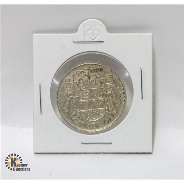 1947 SILVER CANADA 50 CENTS COIN