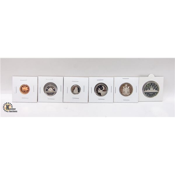 LOT OF 1987 CANADA PROOF FINISH COINS