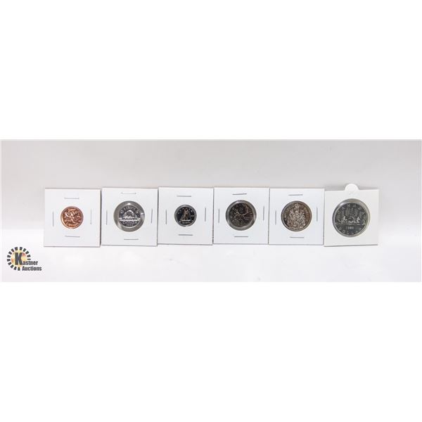LOT OF 1980 CANADA SPECIMEN FINISH COINS