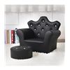 Image 1 : NEW KIDS BLACK STUDDED CHAIR AND OTTOMAN