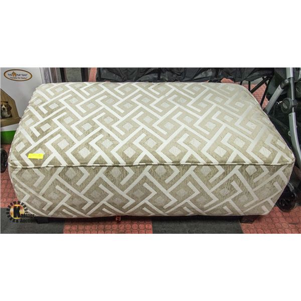 NEW OVERSIZED FABRIC OTTOMAN 50" X 29" X 20"