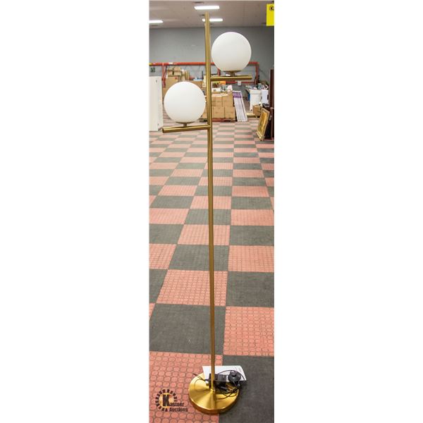 NEW EDISHINE FLOOR LAMP GOLD TONE 67"