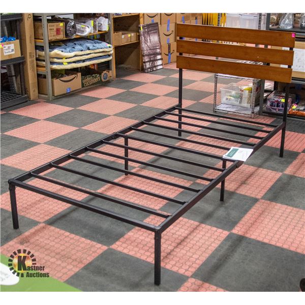 NEWLY ASSEMBLED TWIN SIZE BEDFRAME W HEADBOARD