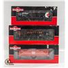 Image 1 : `FLAT OF 3 VINTAGE INTER MOUNTAIN HO TRAIN CARS