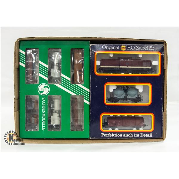 FLAT OF 3 VINTAGE ZUBEHOR & 6 VINTAGE SACHSEN