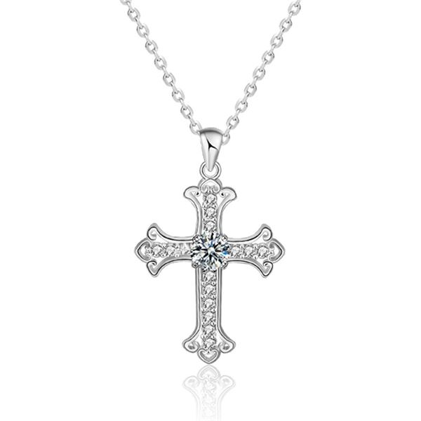 1 CT GRA CERTIFIED FULL INLAID CROSS BRILLIANT