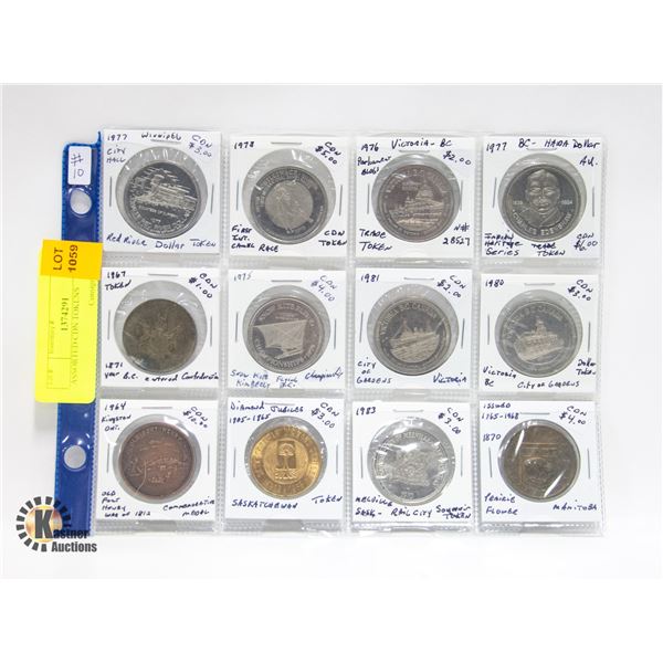 ASSORTED CANADIAN TOKENS
