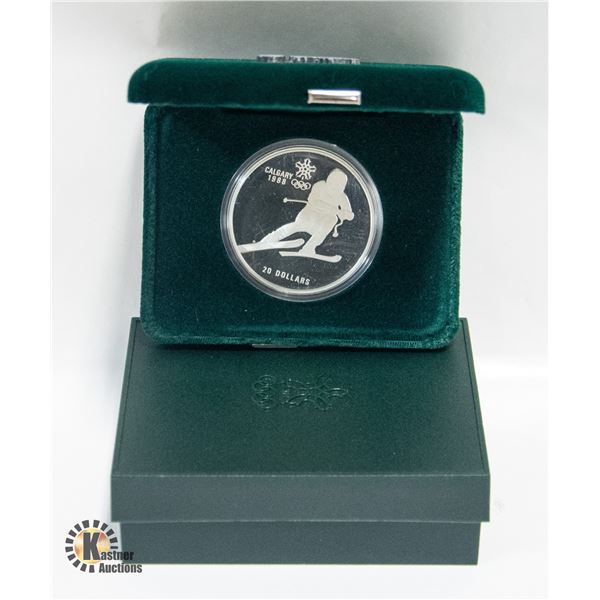 CALGARY 1988 OLYMPIC $20 DOLLAR SILVER COIN