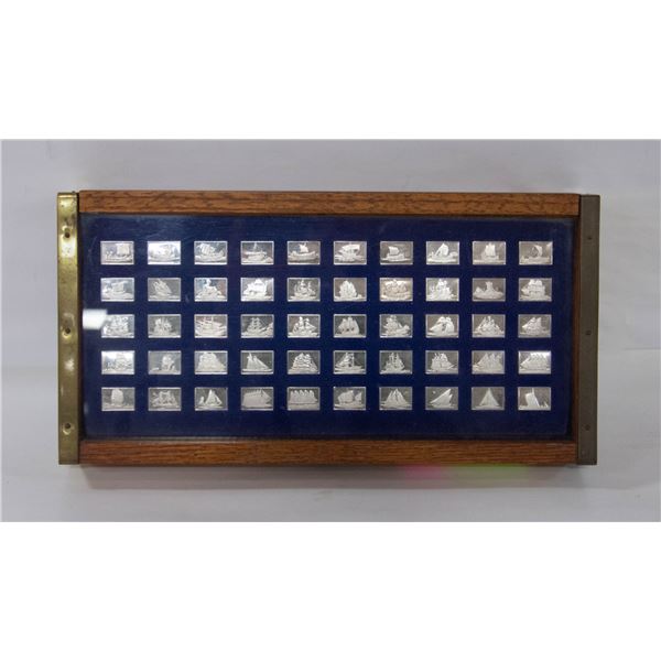 FRANKLIN MINT STERLING SILVER MINI INGOT NAUTICAL