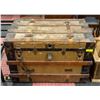 Image 1 : OLD WOODEN TRUNK 34" X 24" X 22"