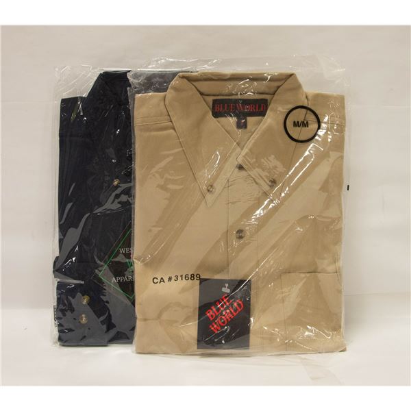 NEW MEN'S SHIRTS 1 NAVY 1TAN SIZE M
