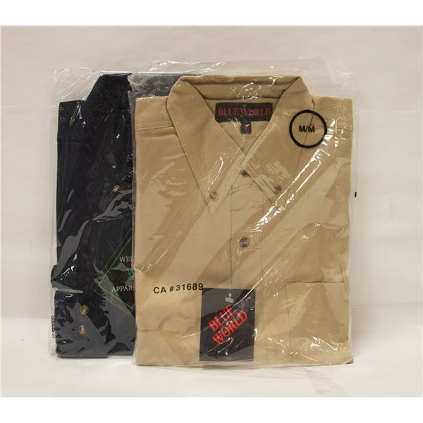 NEW MEN'S SHIRTS 1 NAVY 1TAN SIZE M
