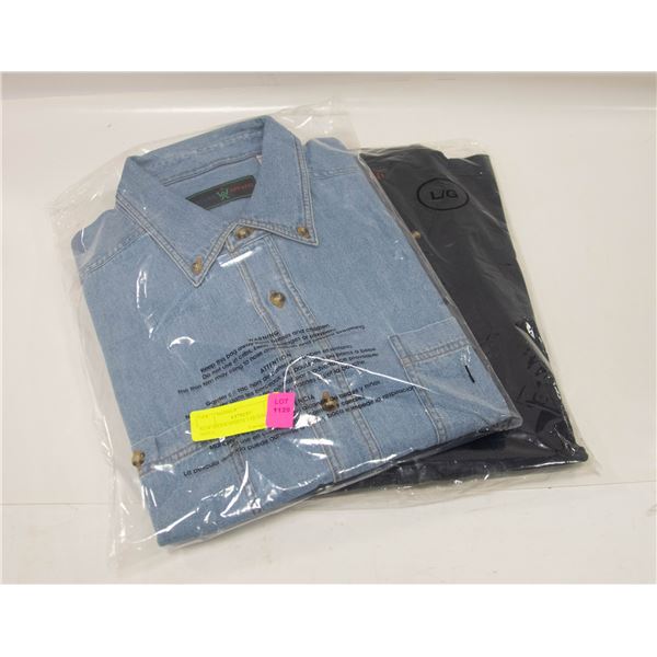 NEW MEN'S SHIRTS 1 DENIM 1NAVY SIZE L