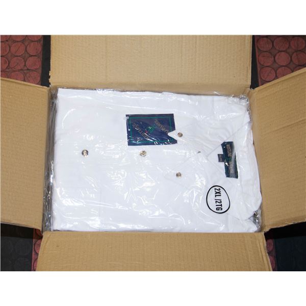 NEW MEN'S SHIRTS CASE OF 9 WHITE SIZE 2XL