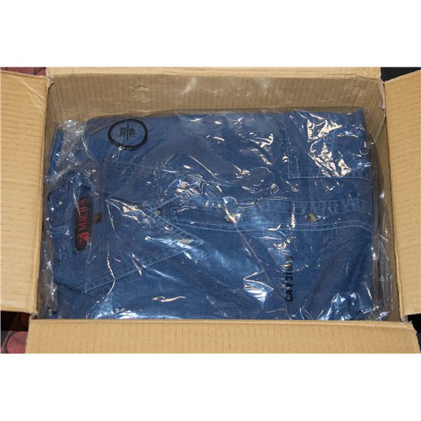 NEW MEN'S SHIRTS CASE OF 9 DENIM SIZE XS