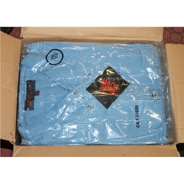 NEW MEN'S SHIRTS CASE OF 9 DENIM SIZE 3XL