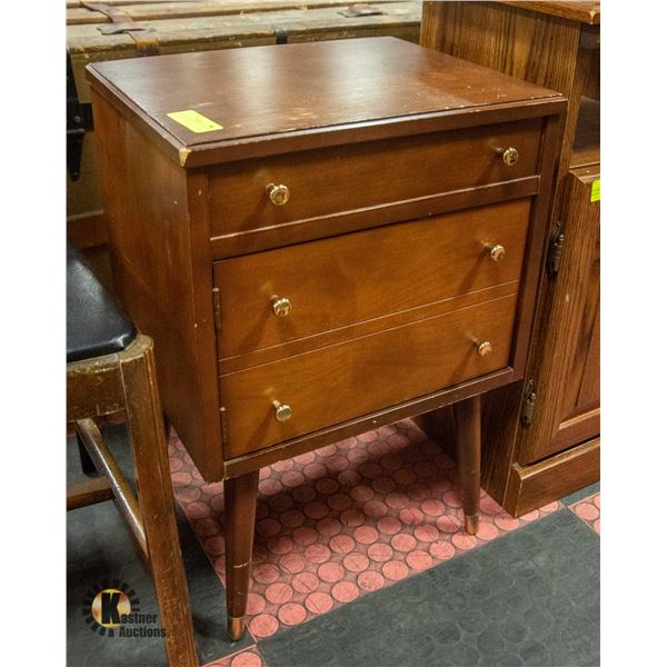 MID CENTURY MODERN WOODEN 1 DRAWER 1 DOOR