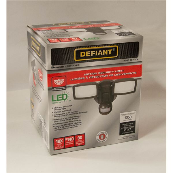 NEW DEFIANT MOTION SECURITY LIGHT - BRONZE