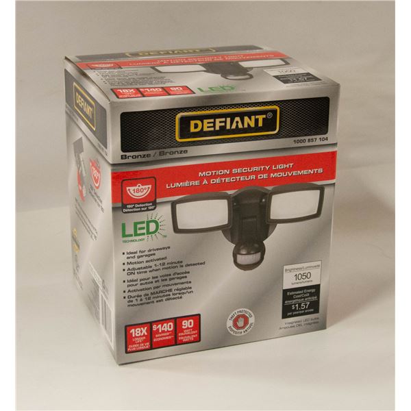 NEW DEFIANT MOTION SECURITY LIGHT - BRONZE