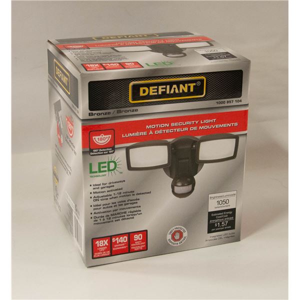 NEW DEFIANT MOTION SECURITY LIGHT - BRONZE