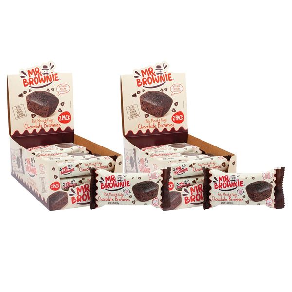 CASE WITH 24 TWO PACKS OF MR BROWNIE CHOCOLATE